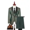 2024 High Quality African Men's Suits 3 Pieces British Handsome High-density Men's Suits blazer Wedding Dress Male Suit for Men