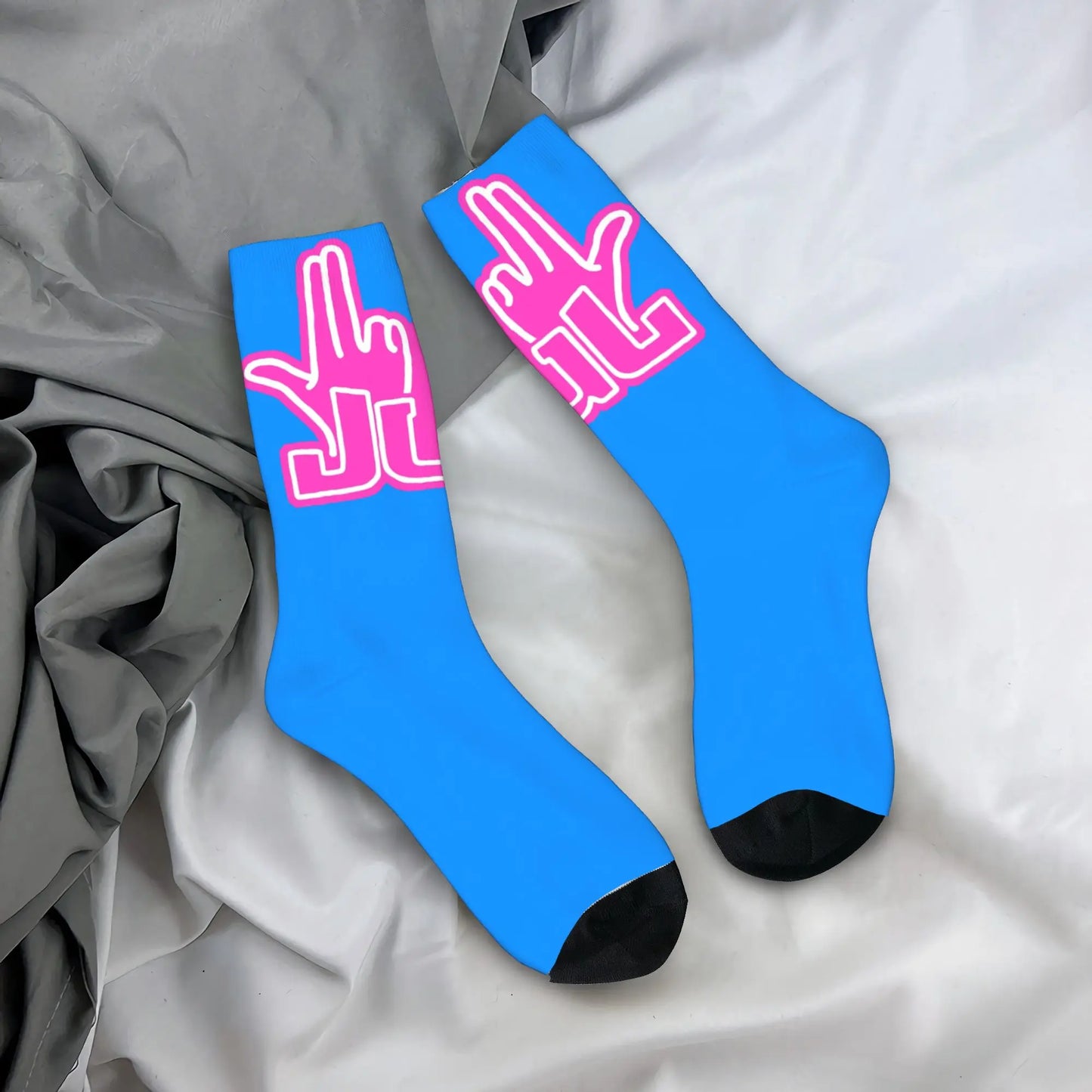 France Rapper Love Jul Print Socks Gothic Stockings Autumn Anti Skid Women Men Socks Soft Graphic Outdoor Sports Socks