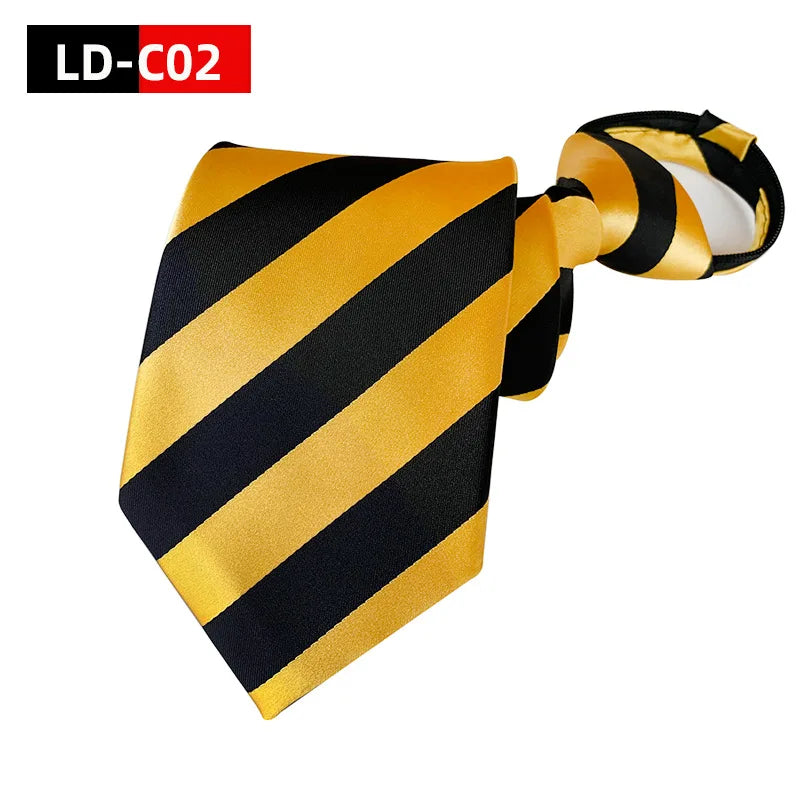 Men Zipper Tie Lazy Ties Fashion 8cm Business Necktie For Man Skinny Slim Narrow Bridegroom Party Dress Wedding Necktie Present
