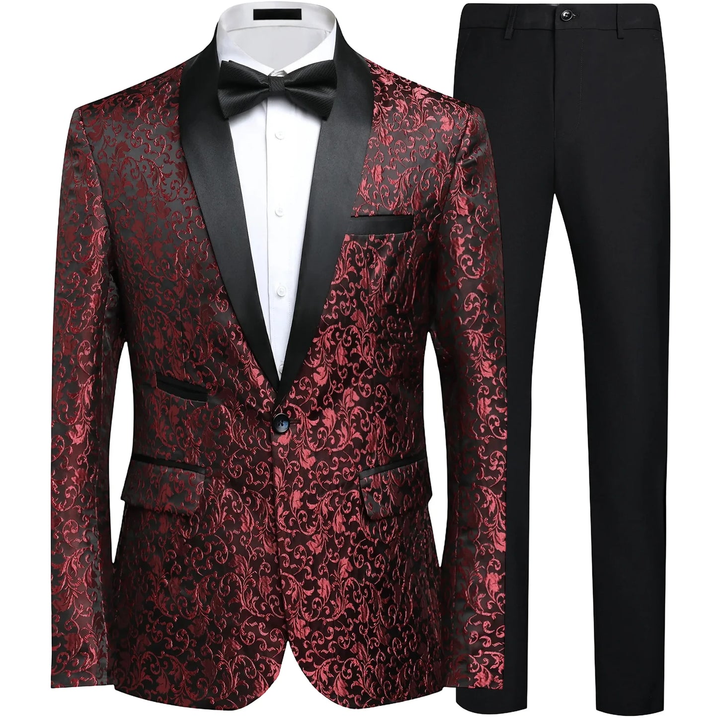 Wedding Suit Set for Men Slim Fit Casual Embroidered Two Piece Set Busin Gentleman Sle Four Seasons Universal Chinese Or...