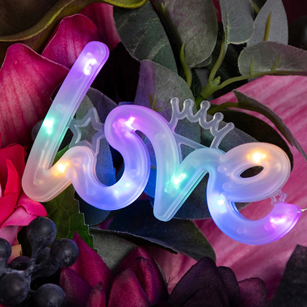 Love Romantic Night Light Valentine's Day Proposal and Confession LED String Lights Battery LED Lights Wedding Decoration Lights