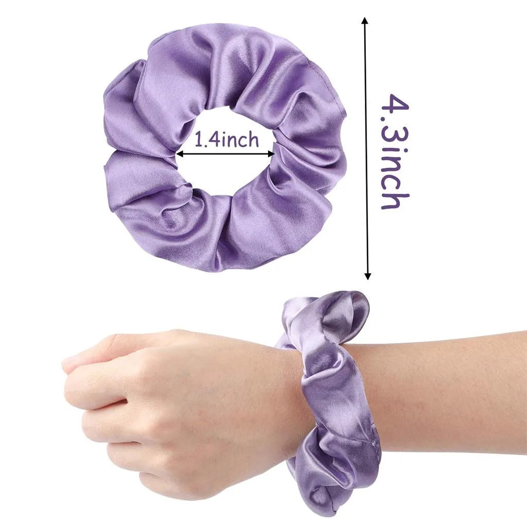 60PCS chouchou de haute qualité en satin pour femmes - Style accessories 