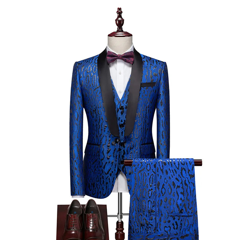 Four Seasons New Men'S Evening Dress Groom Business Size Three-Piece Wholesale Men Suit