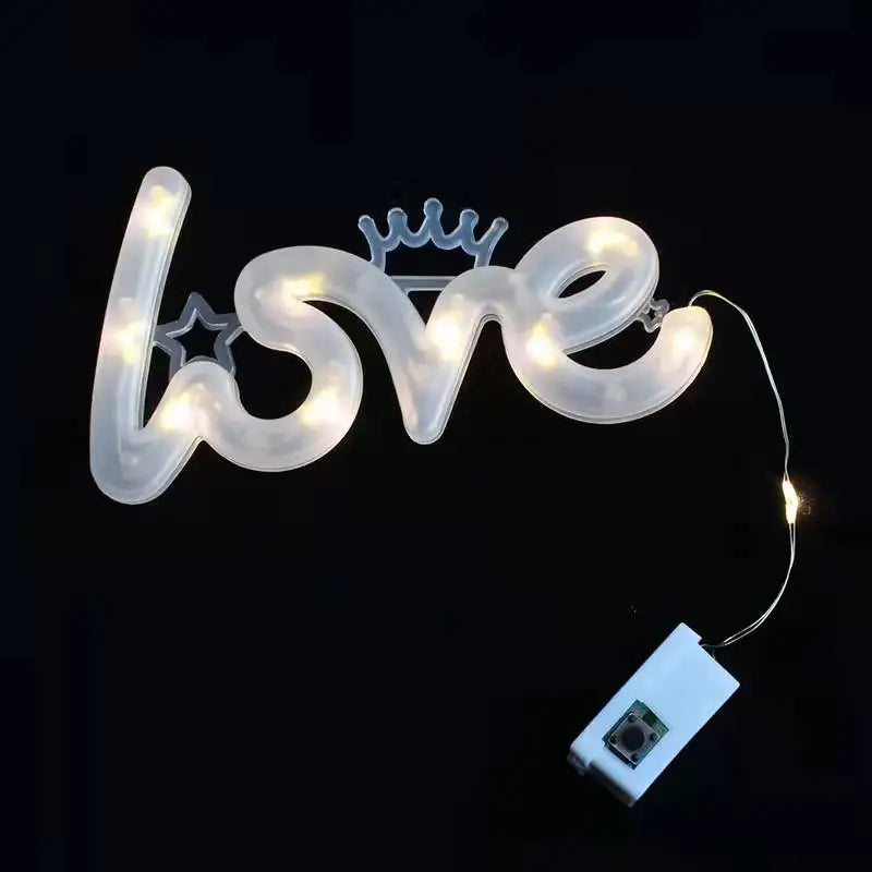 Love Romantic Night Light Valentine's Day Proposal and Confession LED String Lights Battery LED Lights Wedding Decoration Lights