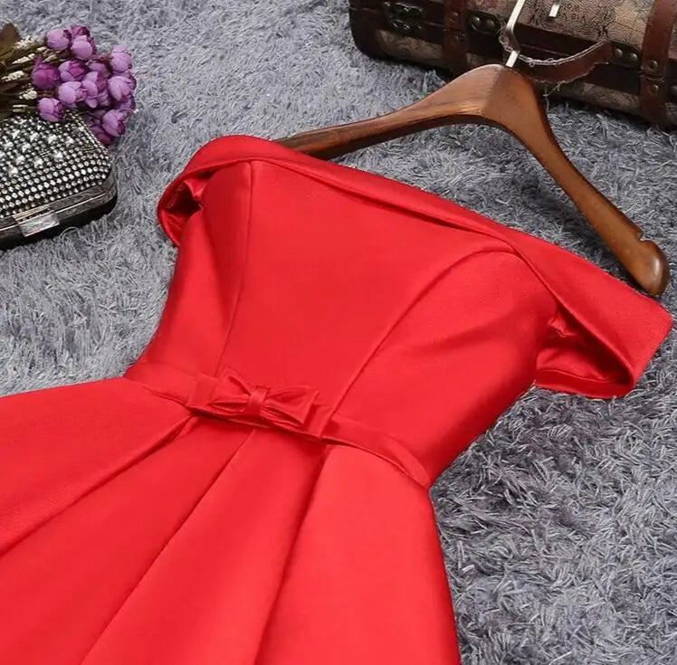 Robe de soiree 2025 Short reflective dress Evening Dress Boat Neck Party Ball Gown vestido de festa vestito da sera prom dresses
