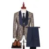 2024 High Quality African Men's Suits  3 Pieces British Handsome High-density Men's Suits blazer Wedding Dress Male Suit for Men