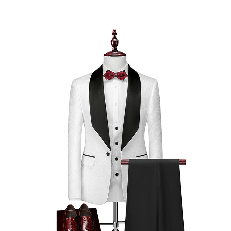 Hot Sale Various Slim Fit Classic pink Groomsmen Suit 3 Pieces Suits blazer for Man