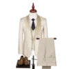 2024 High Quality African Men's Suits  3 Pieces British Handsome High-density Men's Suits blazer Wedding Dress Male Suit for Men