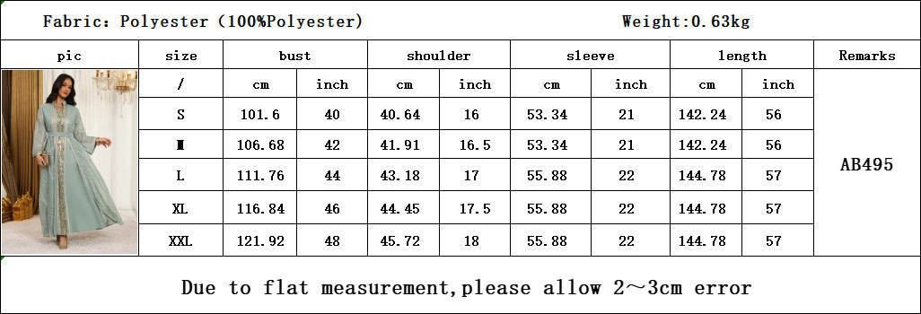 Eid Muslim Party Dress for Women Abaya with Inner Dress 2 Piece Set Jalabiya Ramadan Abayas Robe Caftan Vestidos Largos 2024