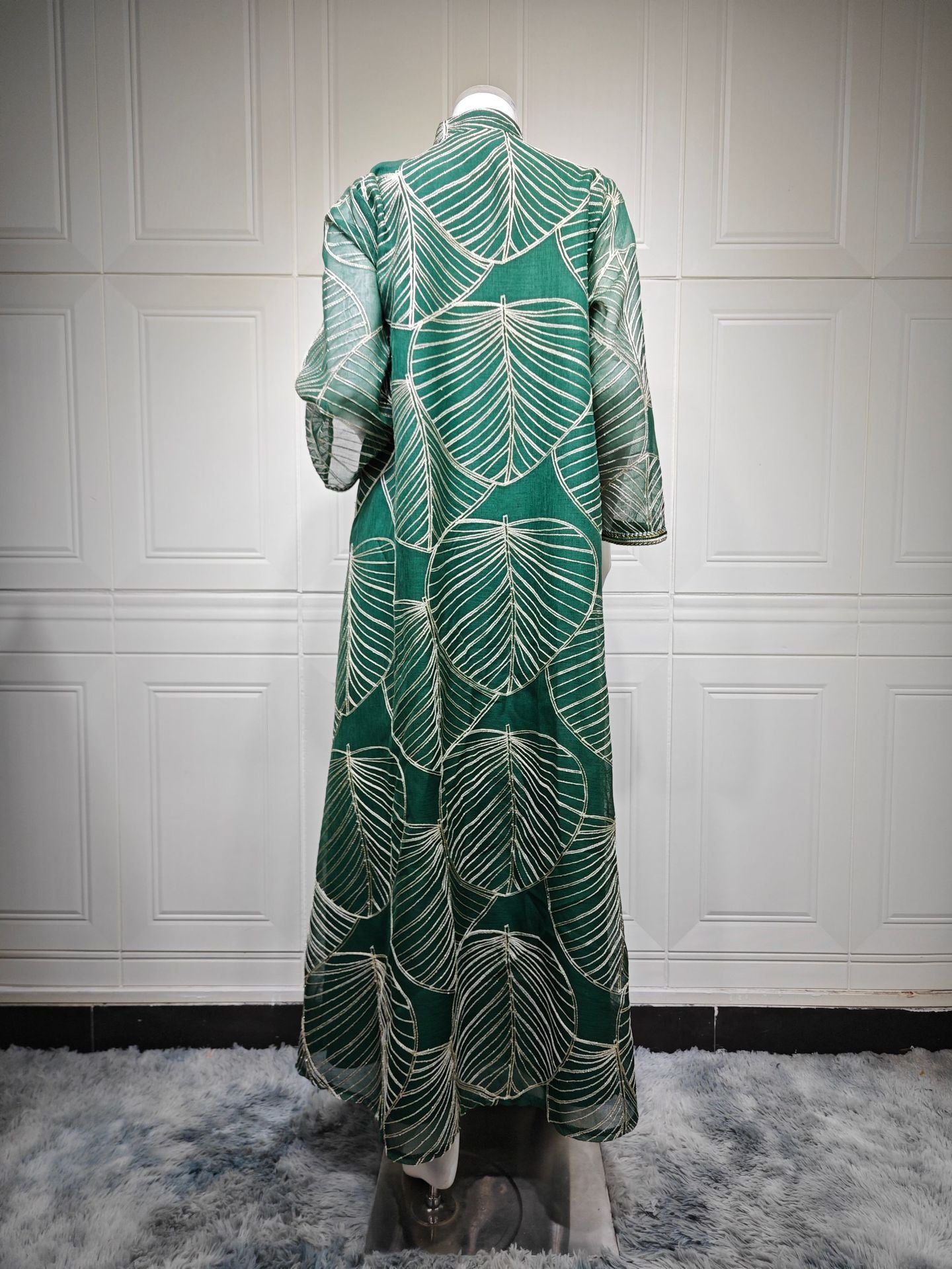 Eid Muslim Party Dress for Women Abaya with Inner Dress 2 Piece Set Jalabiya Ramadan Abayas Robe Caftan Vestidos Largos 2024
