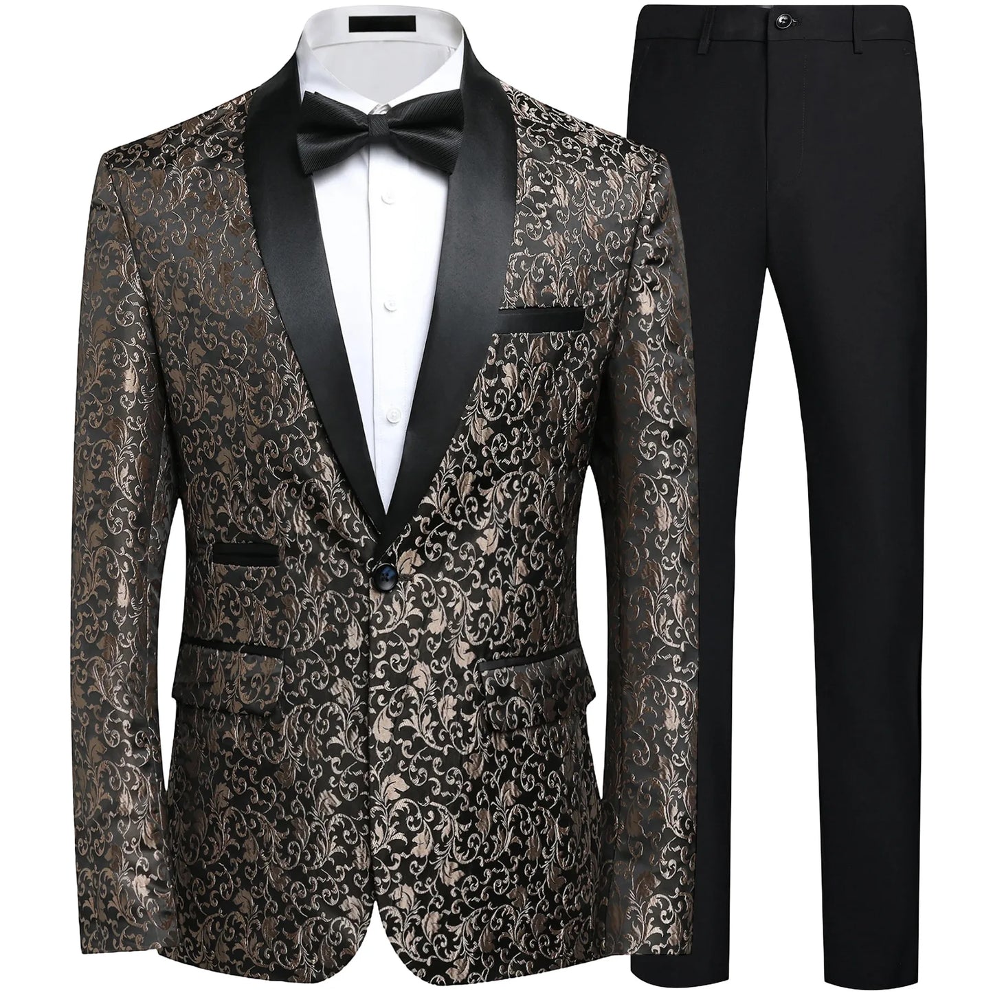 Wedding Suit Set for Men Slim Fit Casual Embroidered Two Piece Set Busin Gentleman Sle Four Seasons Universal Chinese Or...