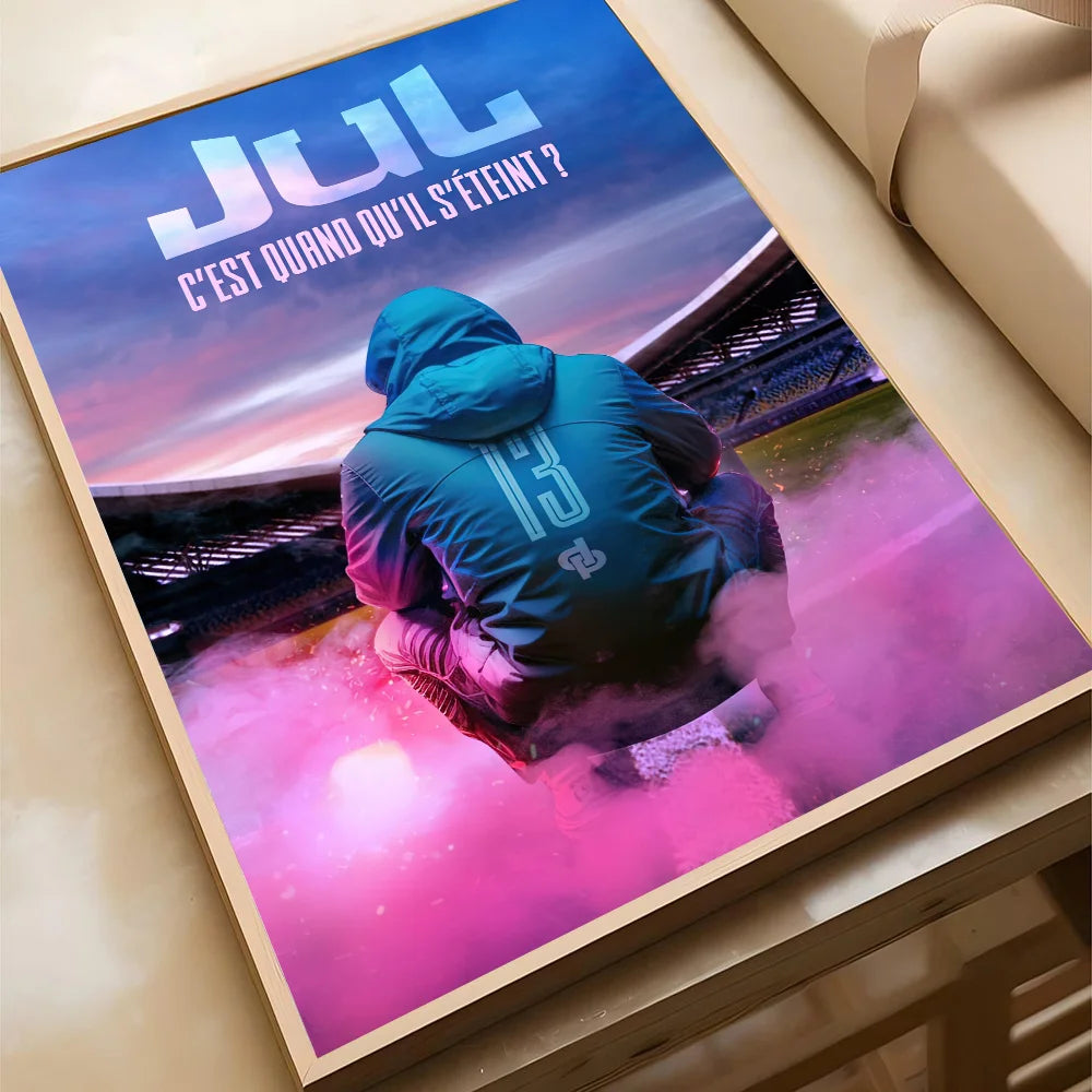 JuL C'est Quand Qu'il S'eteint Rapper Poster - Style accessories 