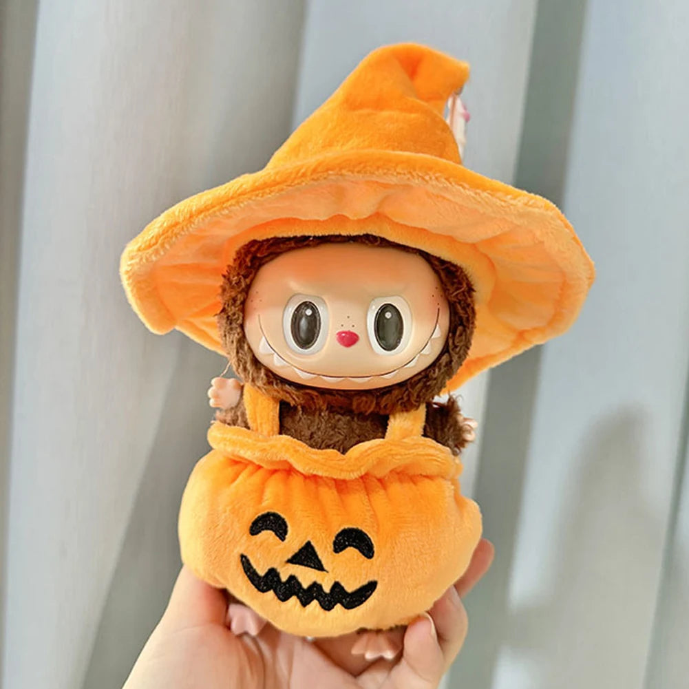 Halloween Interesting Replacement for Labubu 3.0 Pumpkin  Doll Clothes Cute Decoration for 15/17cm Dolls