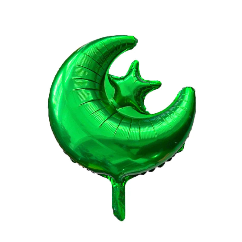 Eid Mubarak Balloons 2024 Ramadan Decorations for Home Moon Star Foil Balloon Muslim Aid Moubarak Kareem Festival Party Supplies