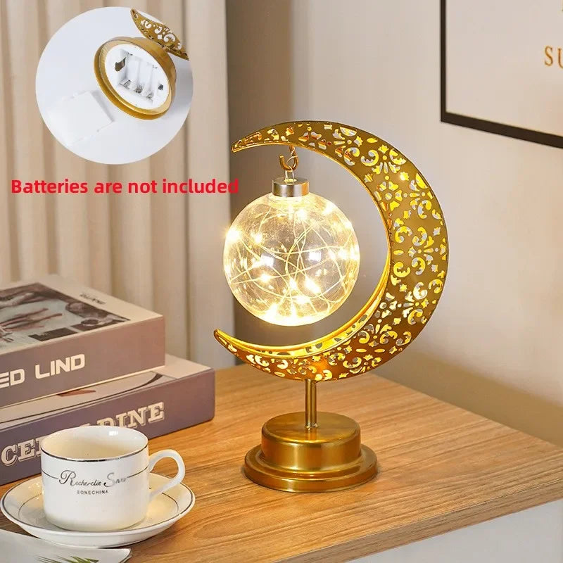 2026 Ramadan Decoration LED Star Moon Candle Lamp Eid Mubarak Night Light for Islamic Muslim Party Ornaments Eid Al-Fitr Gifts