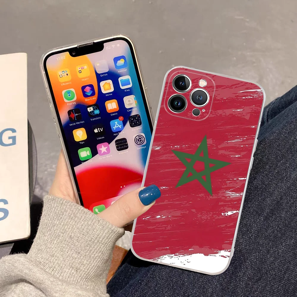 Maroc M-Morocco Flag Phone Case For iPhone 16 15 14 11 12 13 Mini Pro XS Max Cover 6 7 8 Plus X Funda Shell