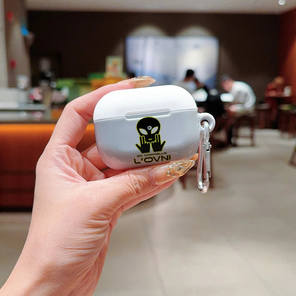 Hot Rapper Shockproof Protective Glossy HD Hard PC Earphone Cover Case For AirPods 1 2 3 4 Pro Pro2 J-JuL-L-with Metal Hook