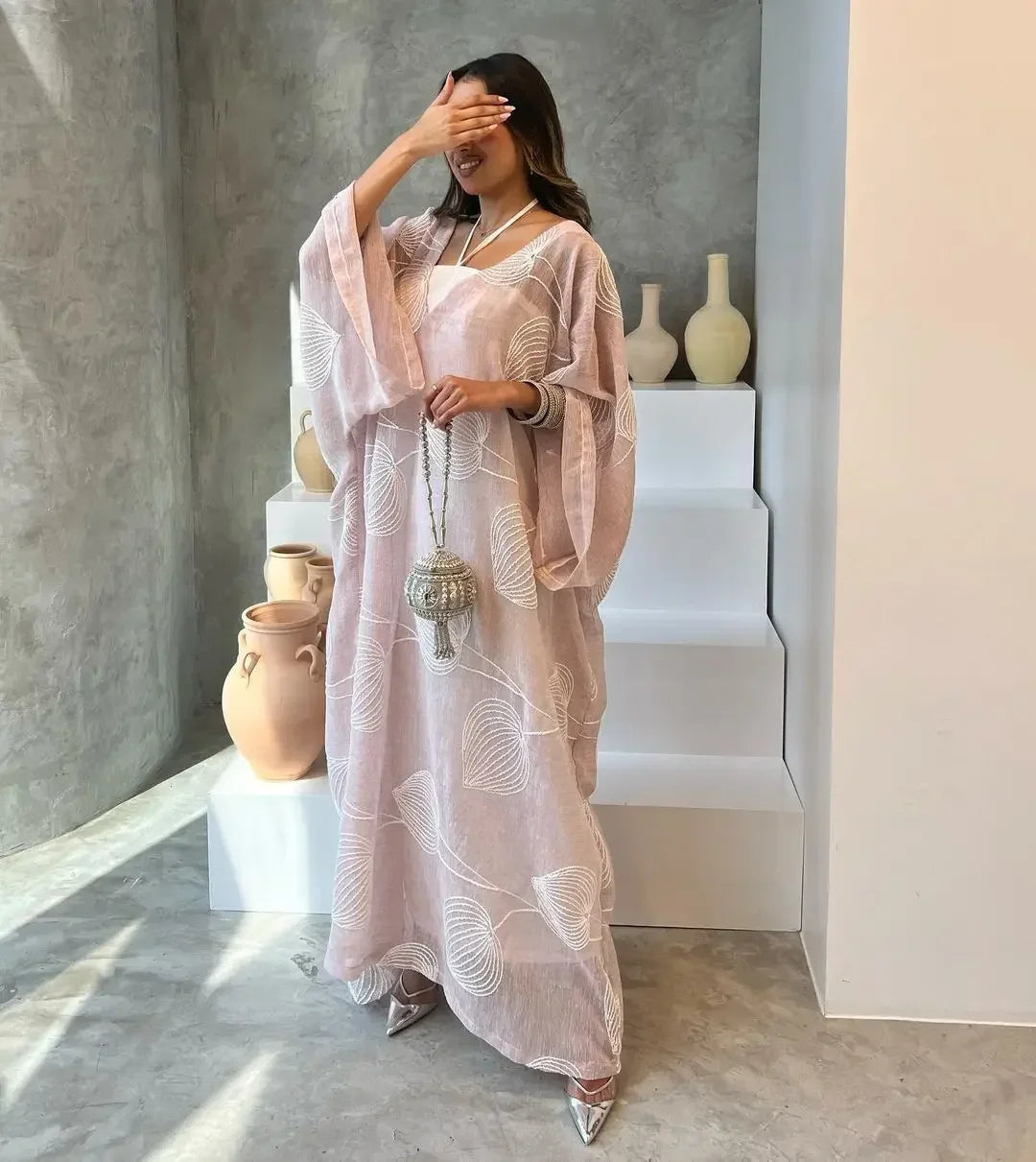 Dubai Robe Elegant and Soft Blossoms, Tank Top, Long Skirts, Two Piece Dress Set, Long Skirts Ramadan Dubai Luxury Islam Elegant
