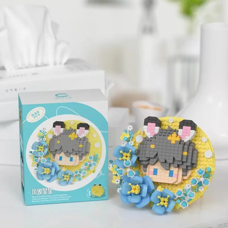 Game Cartoon Love and Deepspace Xavier Zayne Rafayel ralayo Sylus Plaything Bricks Badge display stand Valentine's Day Gifts