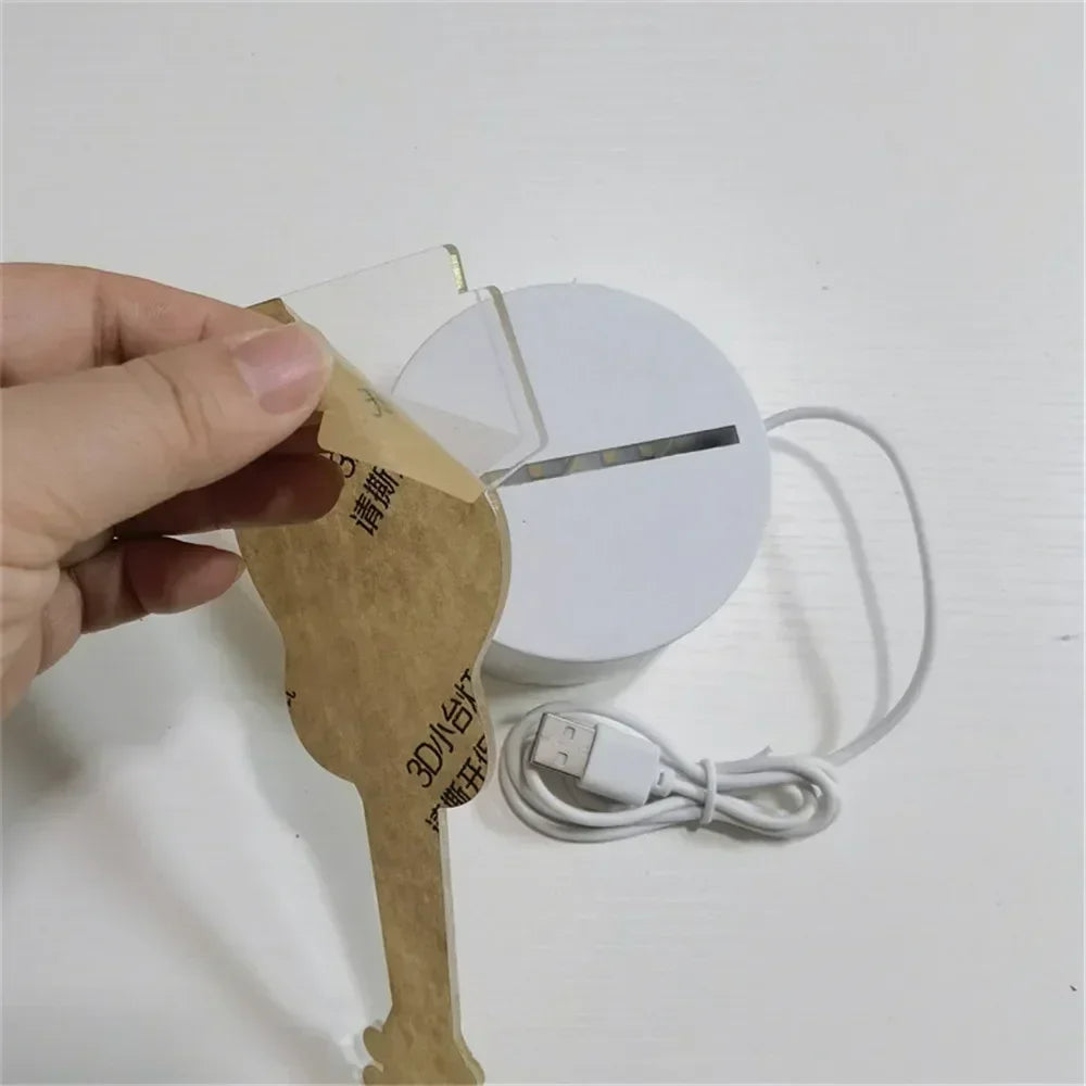 Eid Mubarak USB Operated 3D LED Night Light 2026 Eid Party Holiday Decoration Table Ornament Muslim Ramadan Decoration for Home