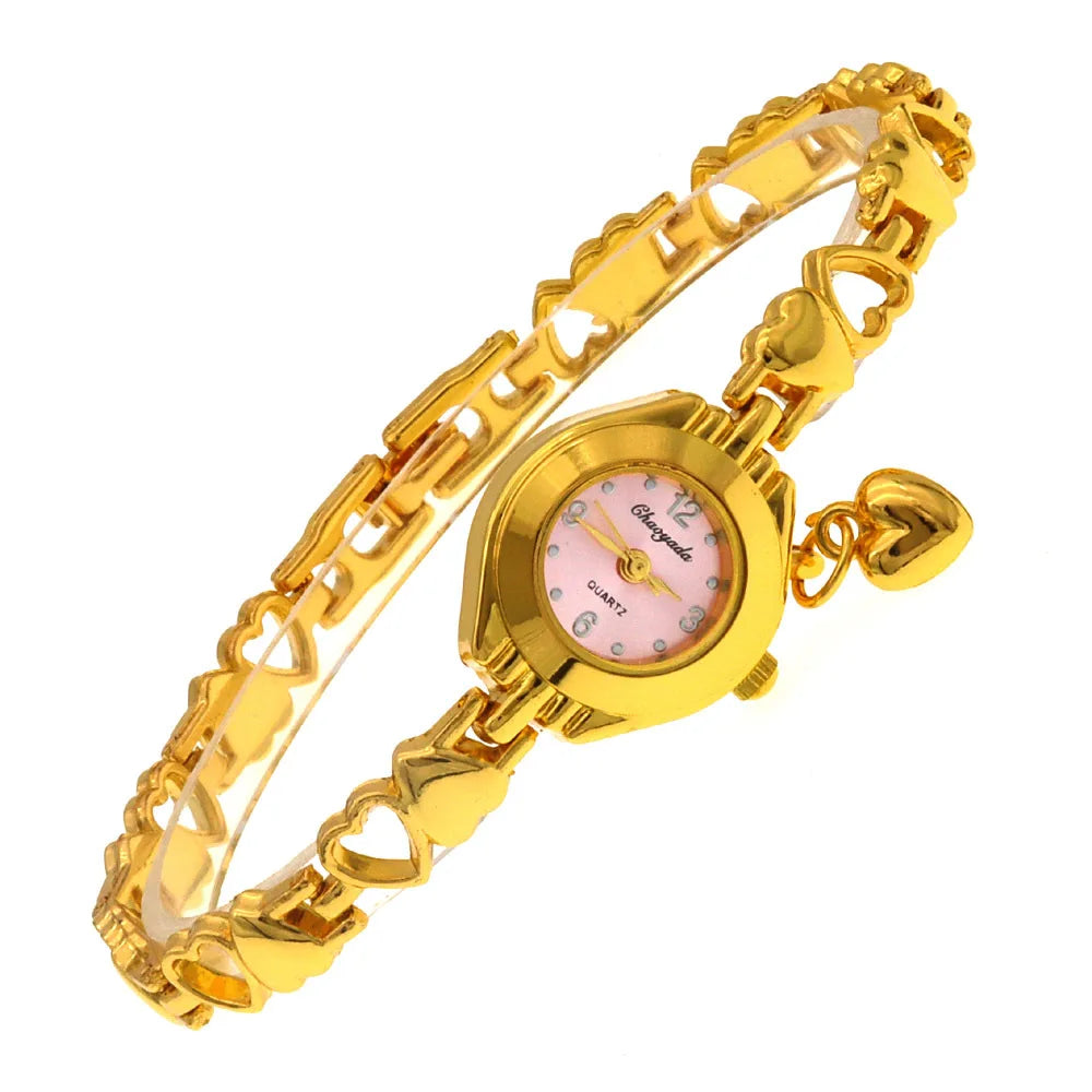 Hollow Out Heart Women Bracelet Watch Fashion Valentine's Day Gift Quartz Ladies' Clock Small Dial Delicate Woman Wristwatch
