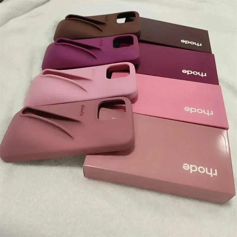 Rhode coque en silicone avec support lipstick pour iPhone 16 16E 15 14 13 12 11 pro max plus - Style accessories 