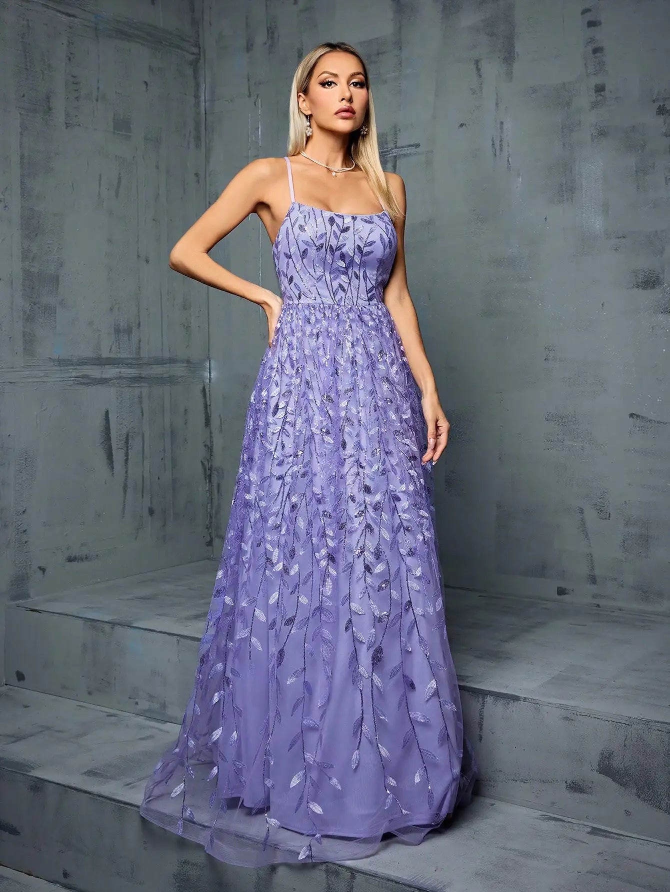 Mgiacy Halter Sequin splicing Cross Band Long elegant dress Evening Gown Ball Dress Party dress