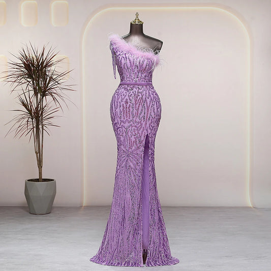 Sexy purple candy color Evening dress prom dress luxury evening dresses wedding party dress formal occasion dresses Bride dress