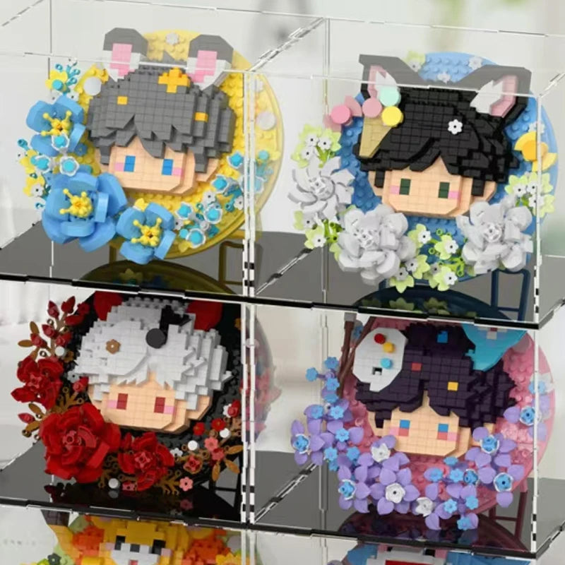 Game Cartoon Love and Deepspace Xavier Zayne Rafayel ralayo Sylus Plaything Bricks Badge display stand Valentine's Day Gifts
