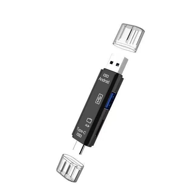 5 In 1 multifonctions usb adaptateur de téléphone type c ou iPhone ordi également pour stocker tout vos fichiers - Style accessories 