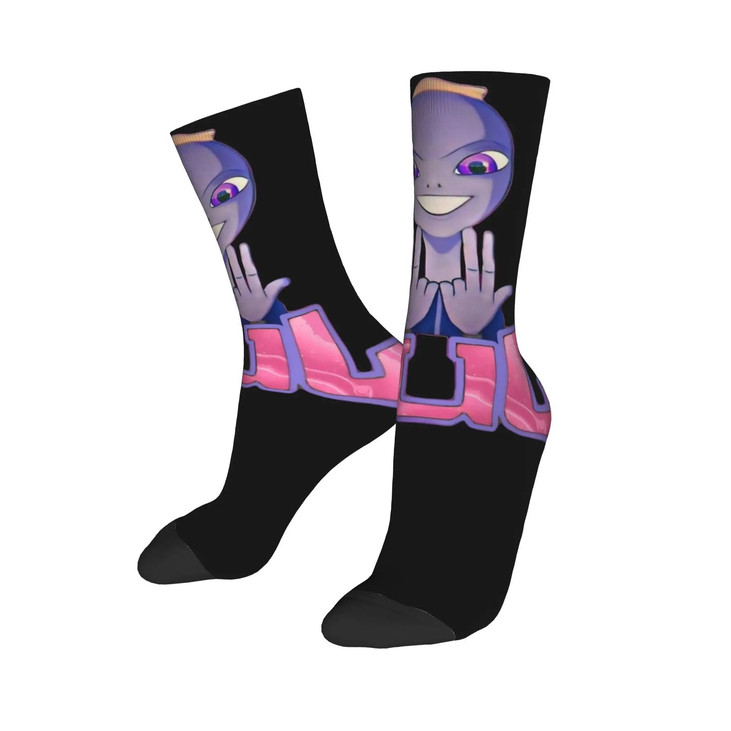 France Rapper Love Jul Print Socks  Gothic Stockings Autumn Anti Skid Women Men Socks Soft Graphic Outdoor Sports Socks