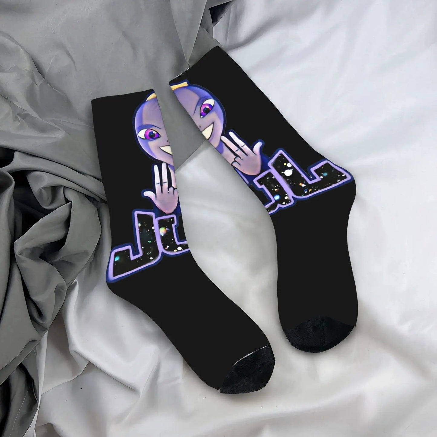 France Rapper Love Jul Print Socks  Gothic Stockings Autumn Anti Skid Women Men Socks Soft Graphic Outdoor Sports Socks