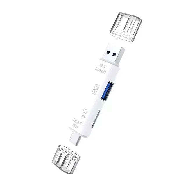 5 In 1 multifonctions usb adaptateur de téléphone type c ou iPhone ordi également pour stocker tout vos fichiers - Style accessories 
