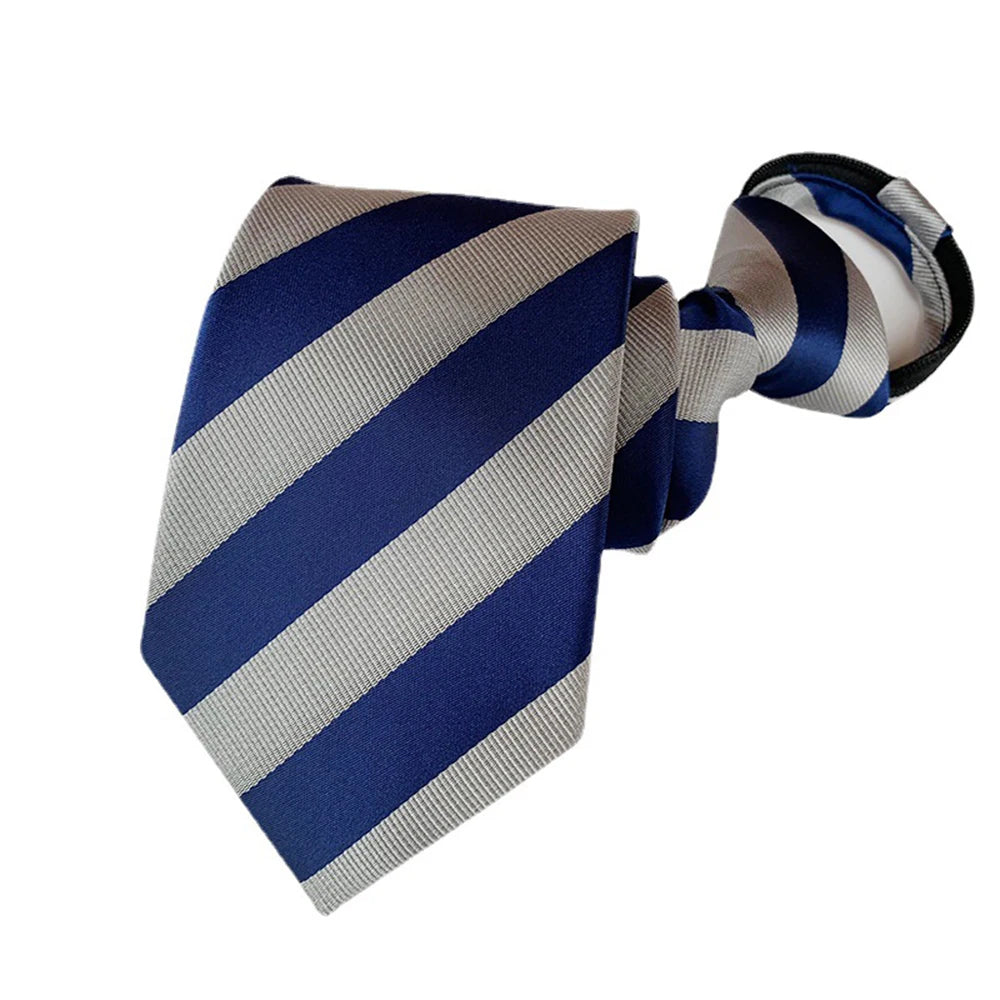 Men Zipper Tie Lazy Ties Fashion 8cm Business Necktie For Man Skinny Slim Narrow Bridegroom Party Dress Wedding Necktie Present