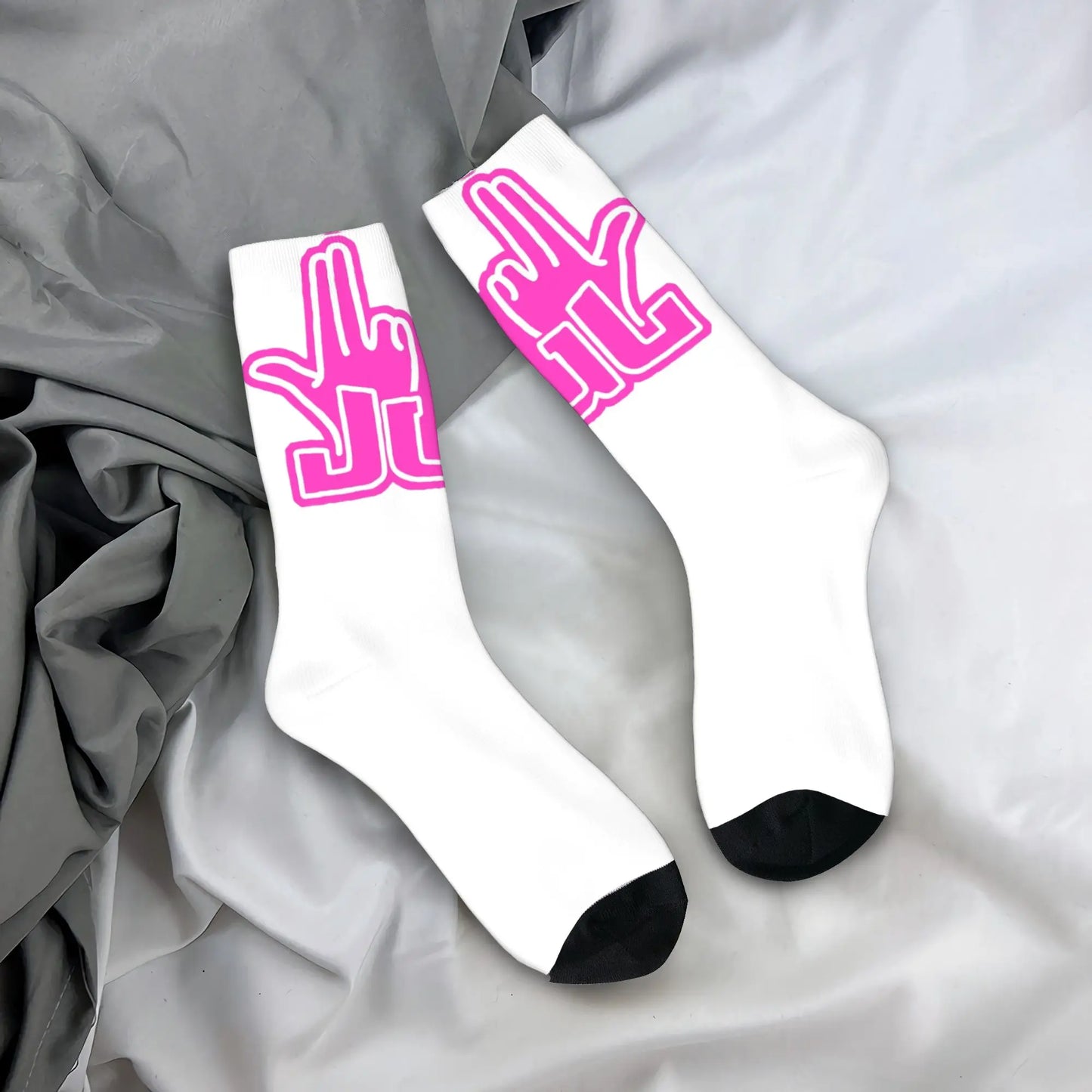 France Rapper Love Jul Print Socks  Gothic Stockings Autumn Anti Skid Women Men Socks Soft Graphic Outdoor Sports Socks