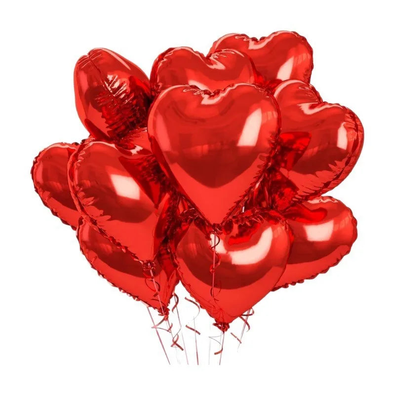 Love shaped foil balloon 18 inches red pink blue heart-shaped balloon Wedding Valentine's Day Anniversary Girls' Party Supplies
