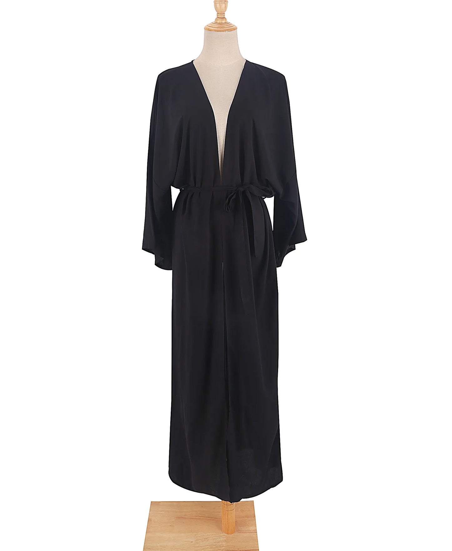 5 Colors Solid Bikini Cover-ups Long Kimono Sexy Belted Summer Wrap Dress Women Beach Wear Cover Up Cardigan Robe De Plage