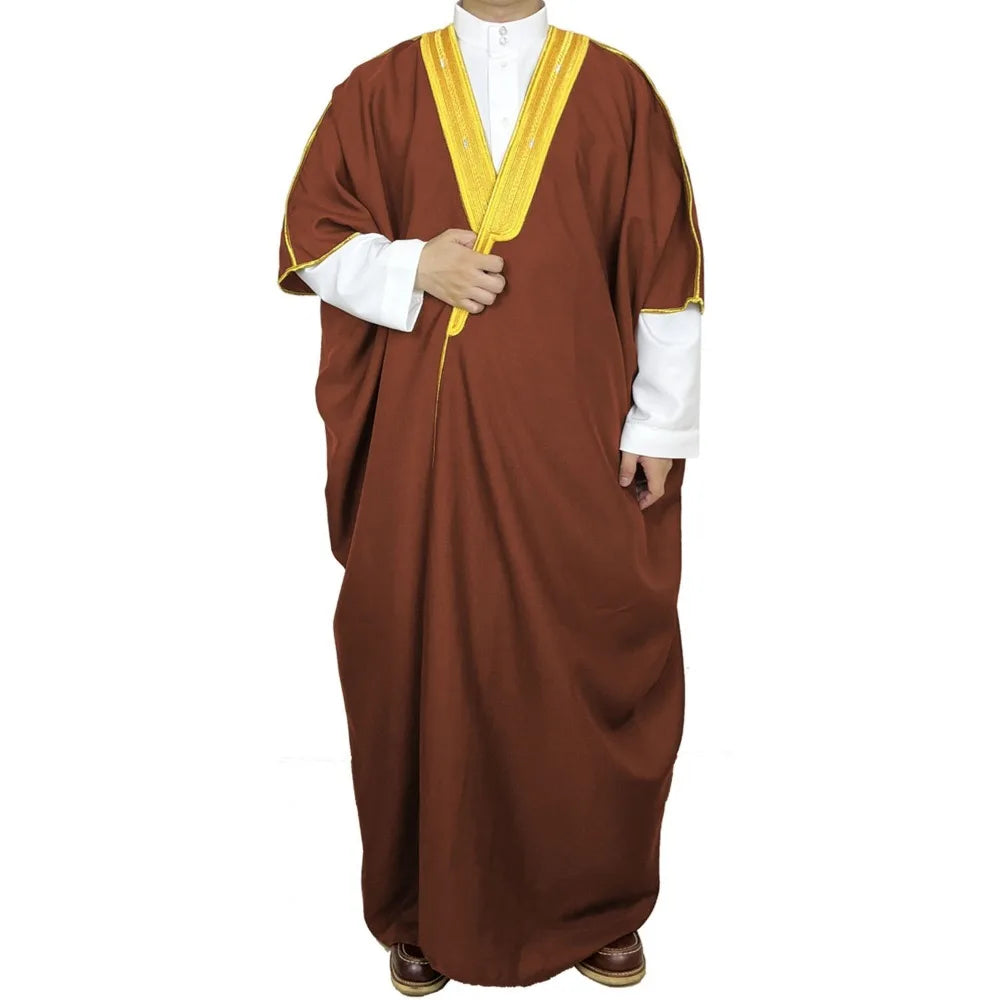 Middle Eastern Style Dubai Saudi Abaya Open - Islamic Modest Dress for Men & Women, Speech & Formal Occasion