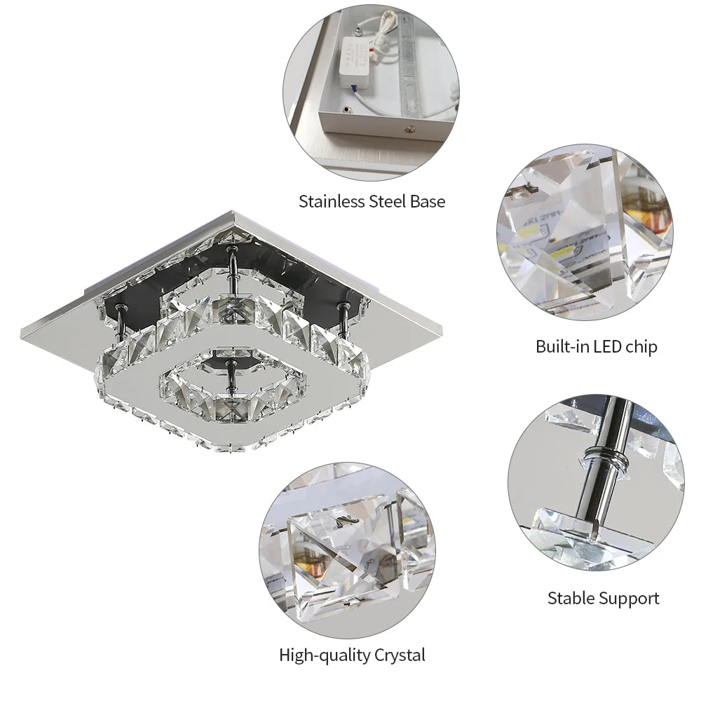 Luminaire led en Crystal au design moderne idéal pour cuisine ou chambre - Style accessories 