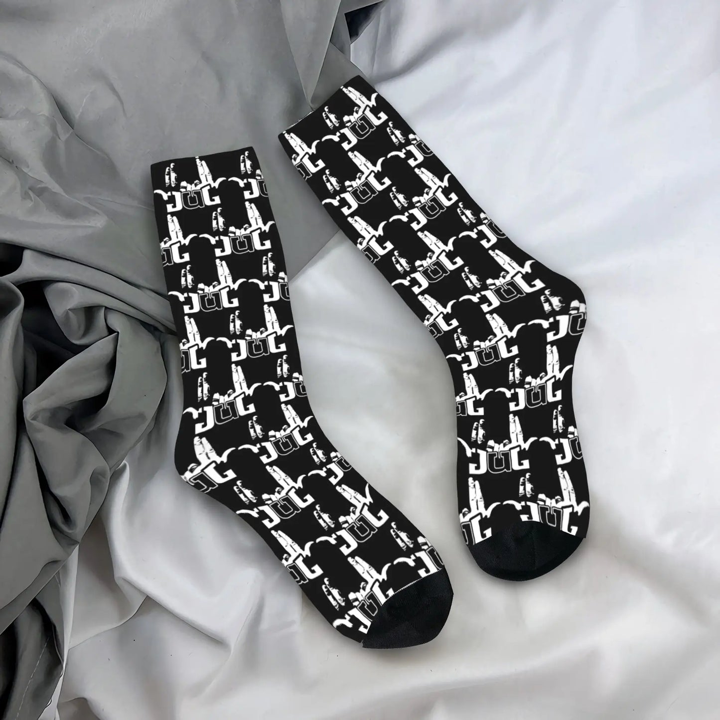 France Rapper Love Jul Print Socks  Gothic Stockings Autumn Anti Skid Women Men Socks Soft Graphic Outdoor Sports Socks
