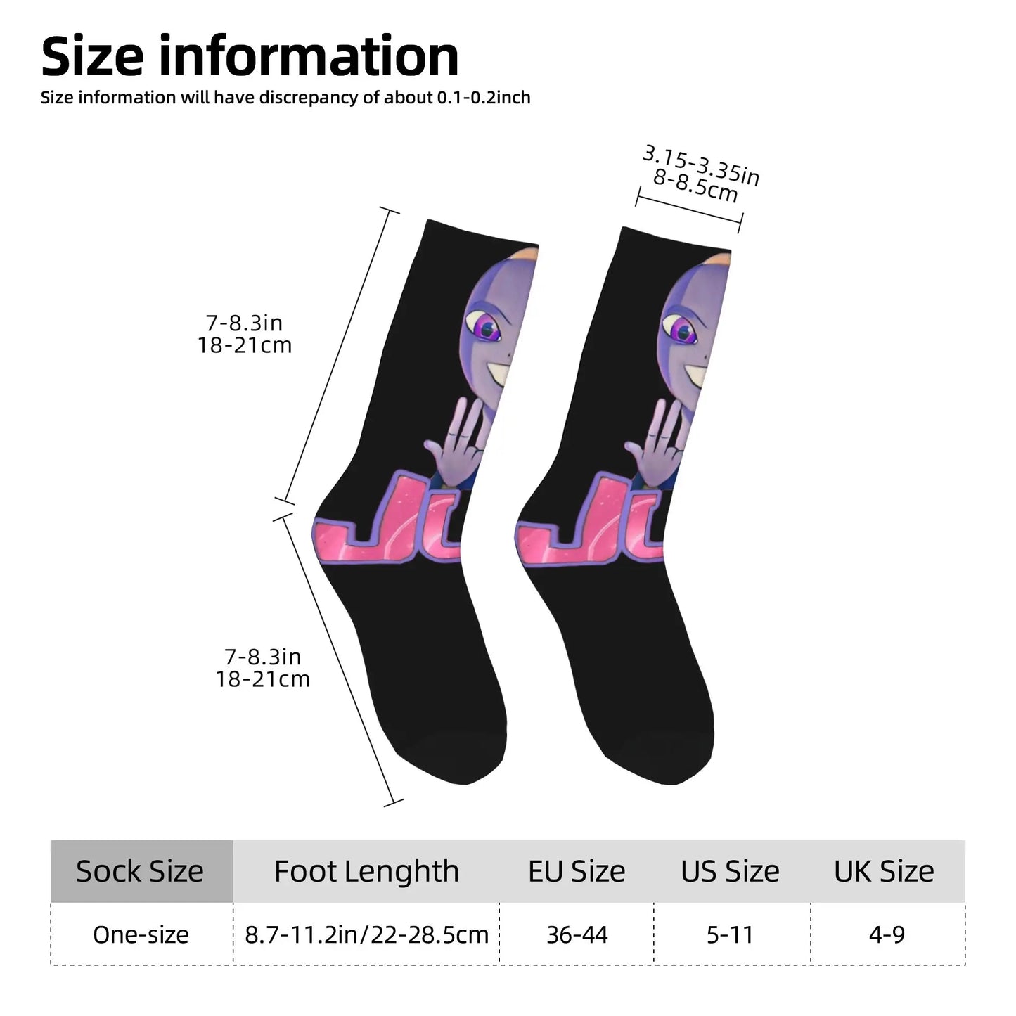 France Rapper Love Jul Print Socks  Gothic Stockings Autumn Anti Skid Women Men Socks Soft Graphic Outdoor Sports Socks