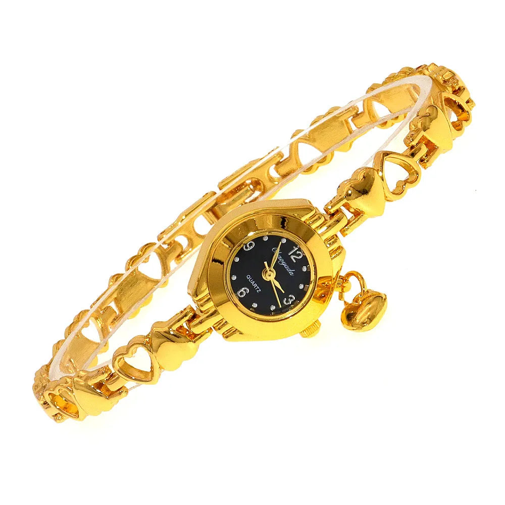 Hollow Out Heart Women Bracelet Watch Fashion Valentine's Day Gift Quartz Ladies' Clock Small Dial Delicate Woman Wristwatch