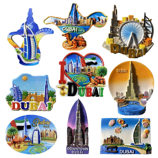 The United Arab Emirates feelings Dubai Landmark Building Fridge Magnets Tourist Souvenirs Crafts gifts Refrigerator magnet