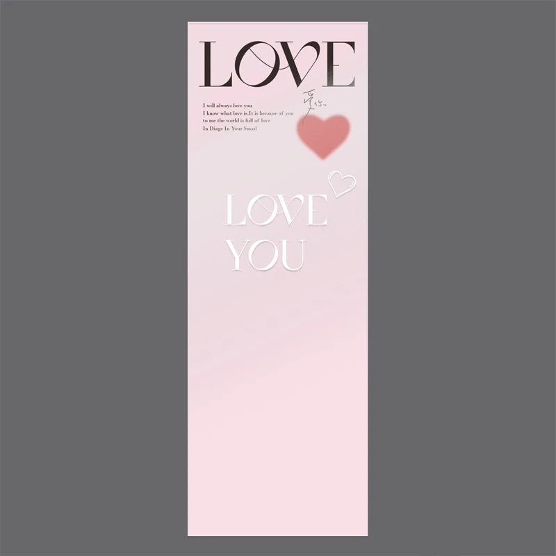 20pcs LOVE Transparent Rose Packaging Bags Valentine's Day Flower Packaging Transparent Bag Waterproof Bouquet Cover