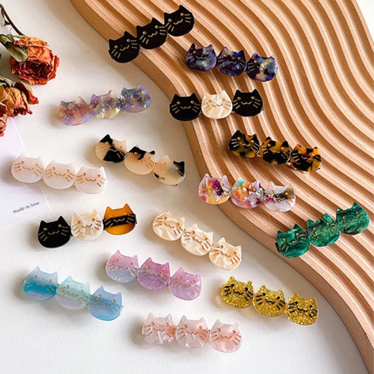 Barrettes rétro léopard chat … - Style accessories 