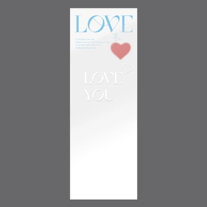 20pcs LOVE Transparent Rose Packaging Bags Valentine's Day Flower Packaging Transparent Bag Waterproof Bouquet Cover
