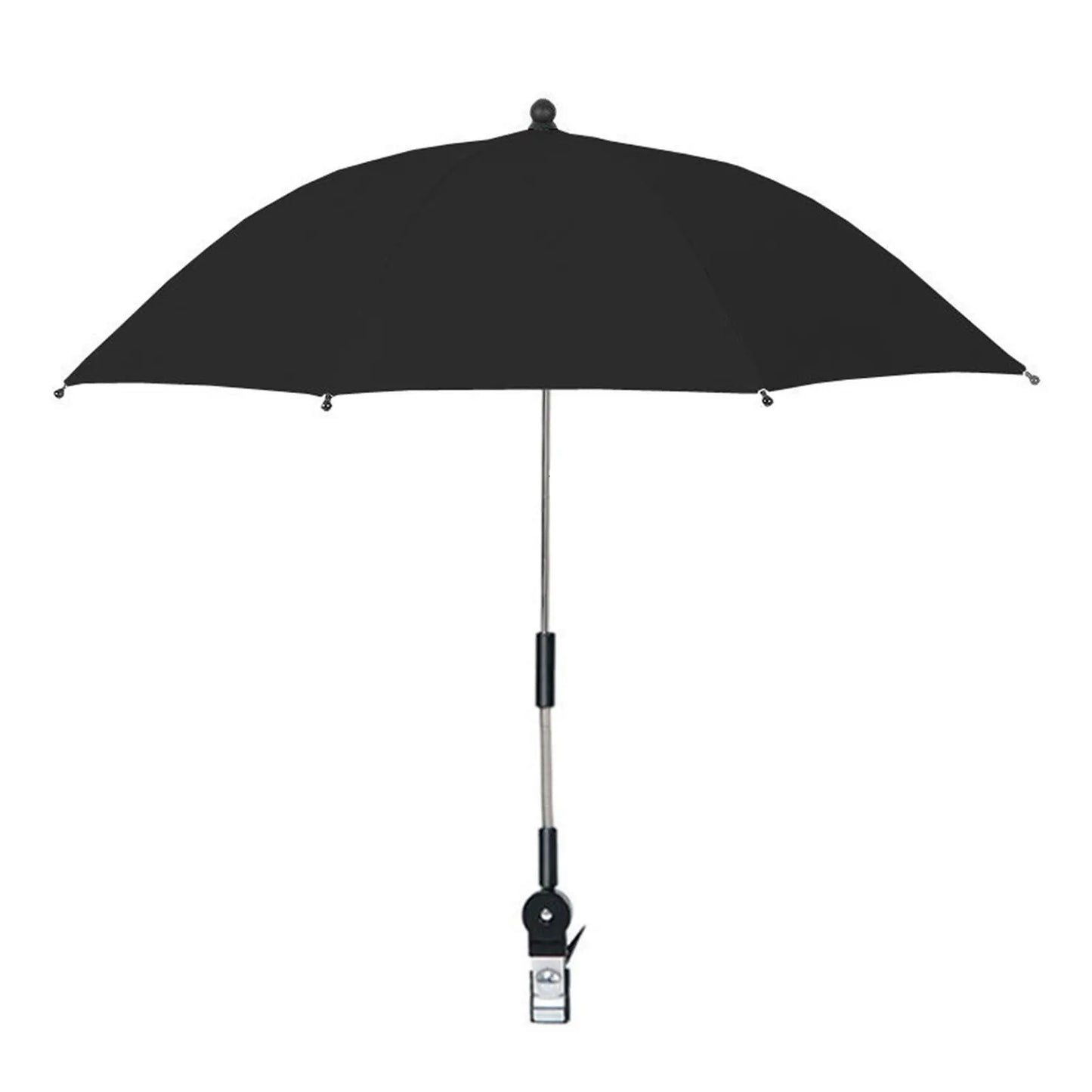 ZK20 Parapluie de chaise de plage Protection UV Parasol de poussette pour bébé 360 ° Pare-soleil de chaise réglable avec pince