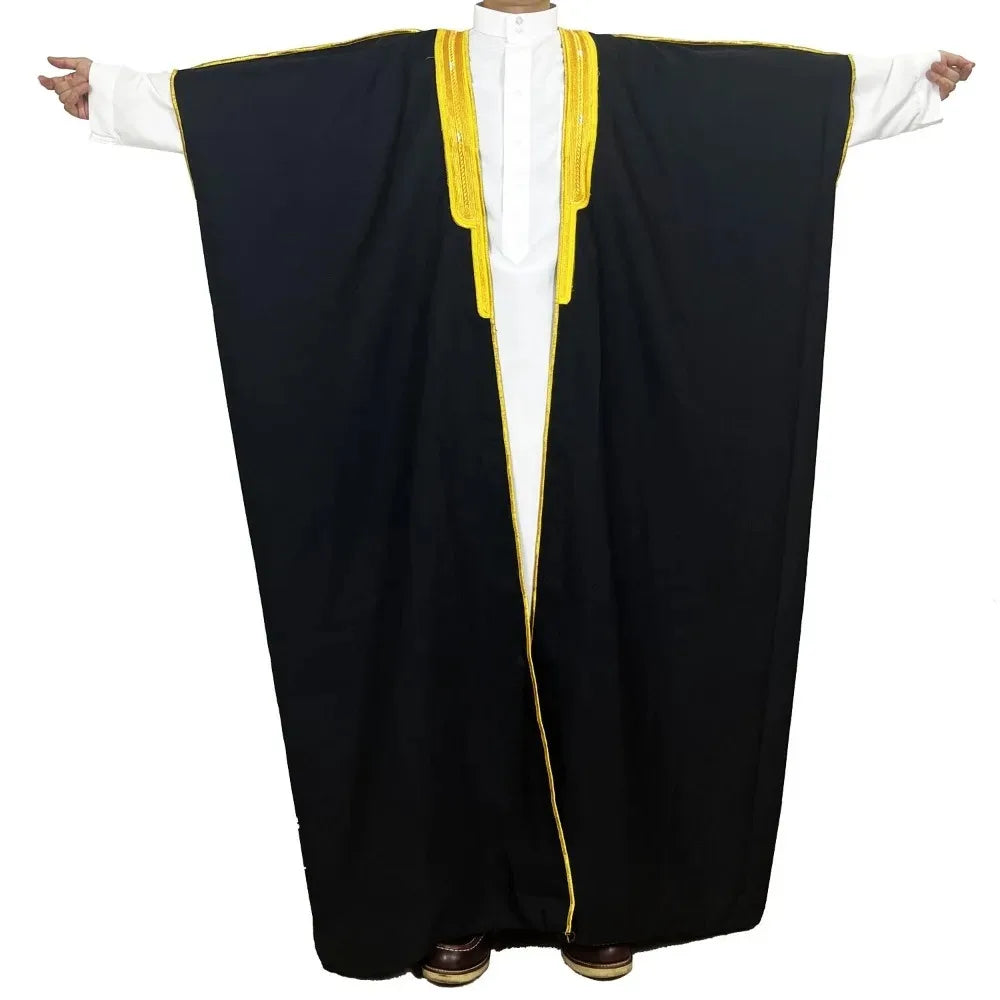 Middle Eastern Style Dubai Saudi Abaya Open - Islamic Modest Dress for Men & Women, Speech & Formal Occasion