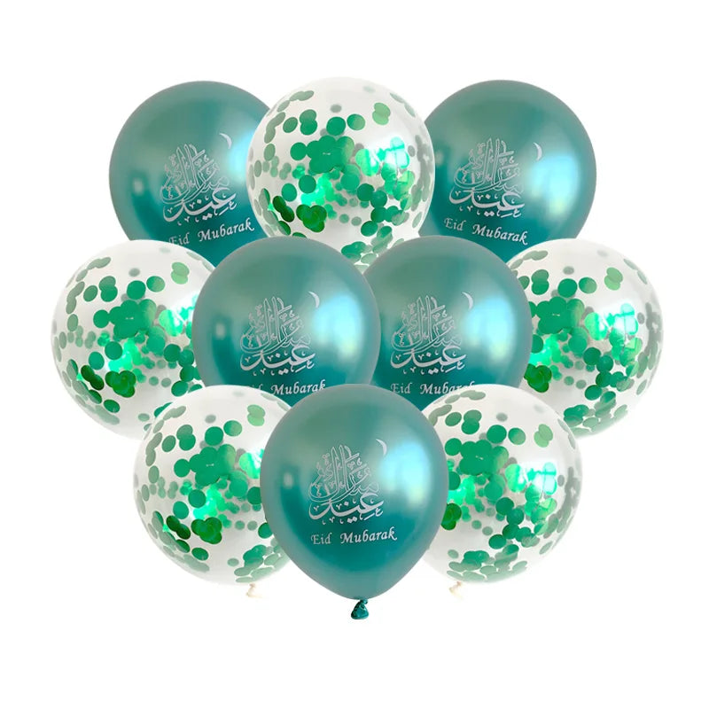 Eid Mubarak Balloons 2024 Ramadan Decorations for Home Moon Star Foil Balloon Muslim Aid Moubarak Kareem Festival Party Supplies