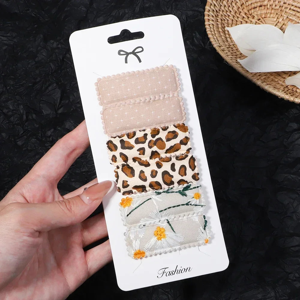 6pcs/set barrettes pour filles - Style accessories 